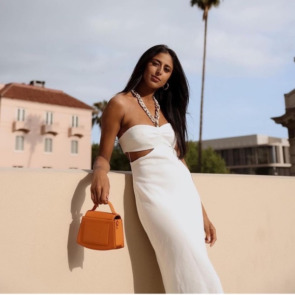 ZARA Cut Out Dress Chain Strap White - Picture 7 of 13